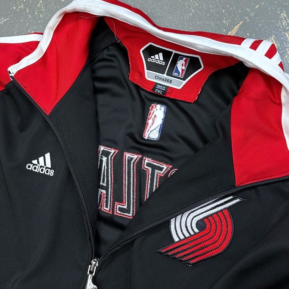 Adidas Portland Trailblazers NBA Shoot Around Warm Up Full Zip Crew Neck XXL - Picture 5 of 9